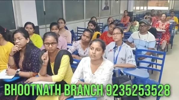 Students in a classroom session at Mahendra's Bhootnath, Lucknow